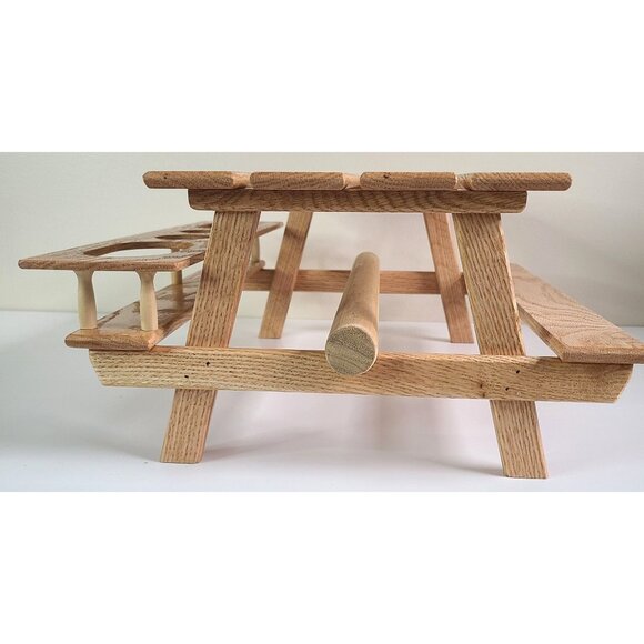 Wood Condiment Caddy Hand Made One Of A Kind W/ Paper Towel Holder - Picture 13 of 16